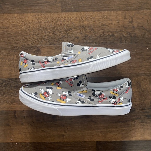 Vans Slip On X Disney‎ Mickey Mouse Size M11/W12.5 Slip On Gray Shoes Sneakers - Picture 5 of 13
